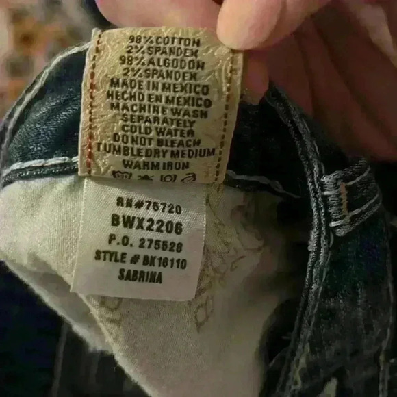 COPY - BKE Jean Denim Sabrina Stretch Jeans size 32 Y2K Vintage with Stud detail - Picture 9 of 9